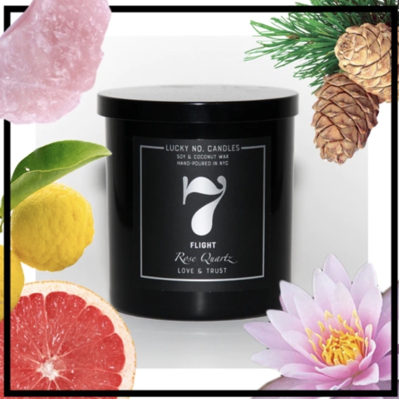 Lucky No. Candle - No.7 - Rose Quartz - Flight - Picture 3 of 8